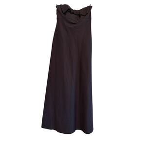 Priscilla of Boston Strapless Maxi Dress Gown Womens Sz 8 Purple Vintage Formal